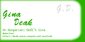 gina deak business card